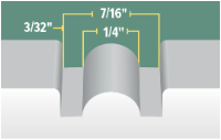 Standard Bead – 2” & 3” On Center - Diagram