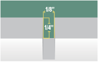 Nickel Gap (1/8”x 1/4”) – 6” & 8” On Center - Diagram