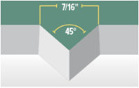 V-Groove – 6” On Center - Diagram