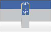 1/8” x 1/8” Nickel Gap - Diagram