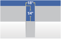 1/8” x 1/4” Nickel Gap - Diagram