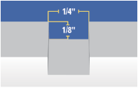 1/4” x 1/8” Modern Groove - Diagram