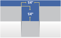 1/4” x 1/4” Modern Groove - Diagram